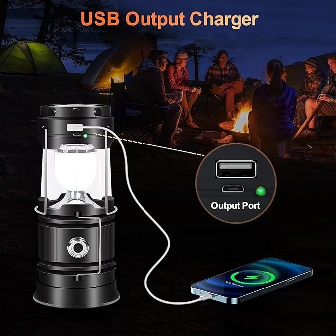 Outdoors Waterproof Travel Camp Light USB Rechargeable LED Light Camping Portable Lamp Solar Folding Led Camping Lantern Light
