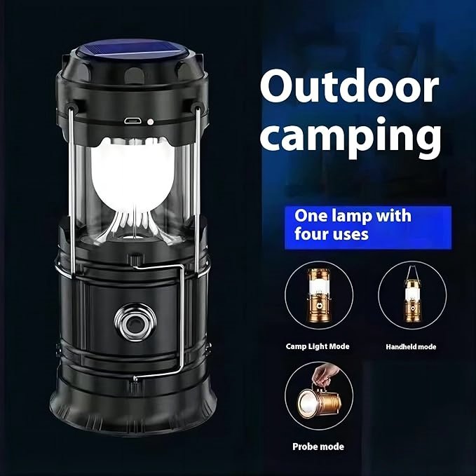 Outdoors Waterproof Travel Camp Light USB Rechargeable LED Light Camping Portable Lamp Solar Folding Led Camping Lantern Light