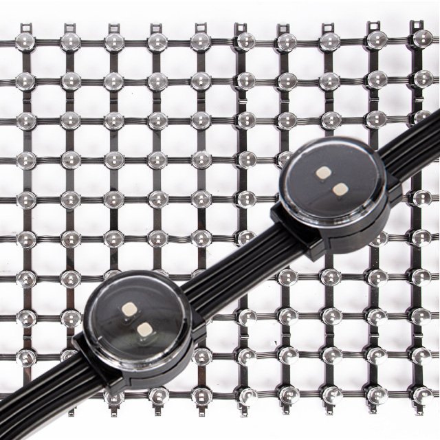LED grid screen P50 flexible transparent profiled curtain wall ceiling pixel display point light source outdoor lighting