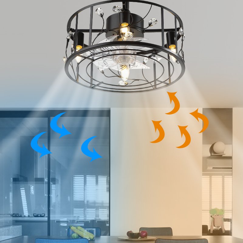 SLYNN Modern Luxury Ceiling Fans Light Dimmable Remote Control Led Ceiling Fan with Lamp Living Room Bedroom Decorative