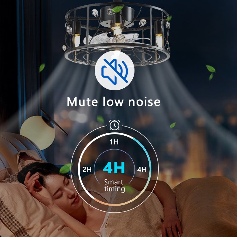 SLYNN Modern Luxury Ceiling Fans Light Dimmable Remote Control Led Ceiling Fan with Lamp Living Room Bedroom Decorative
