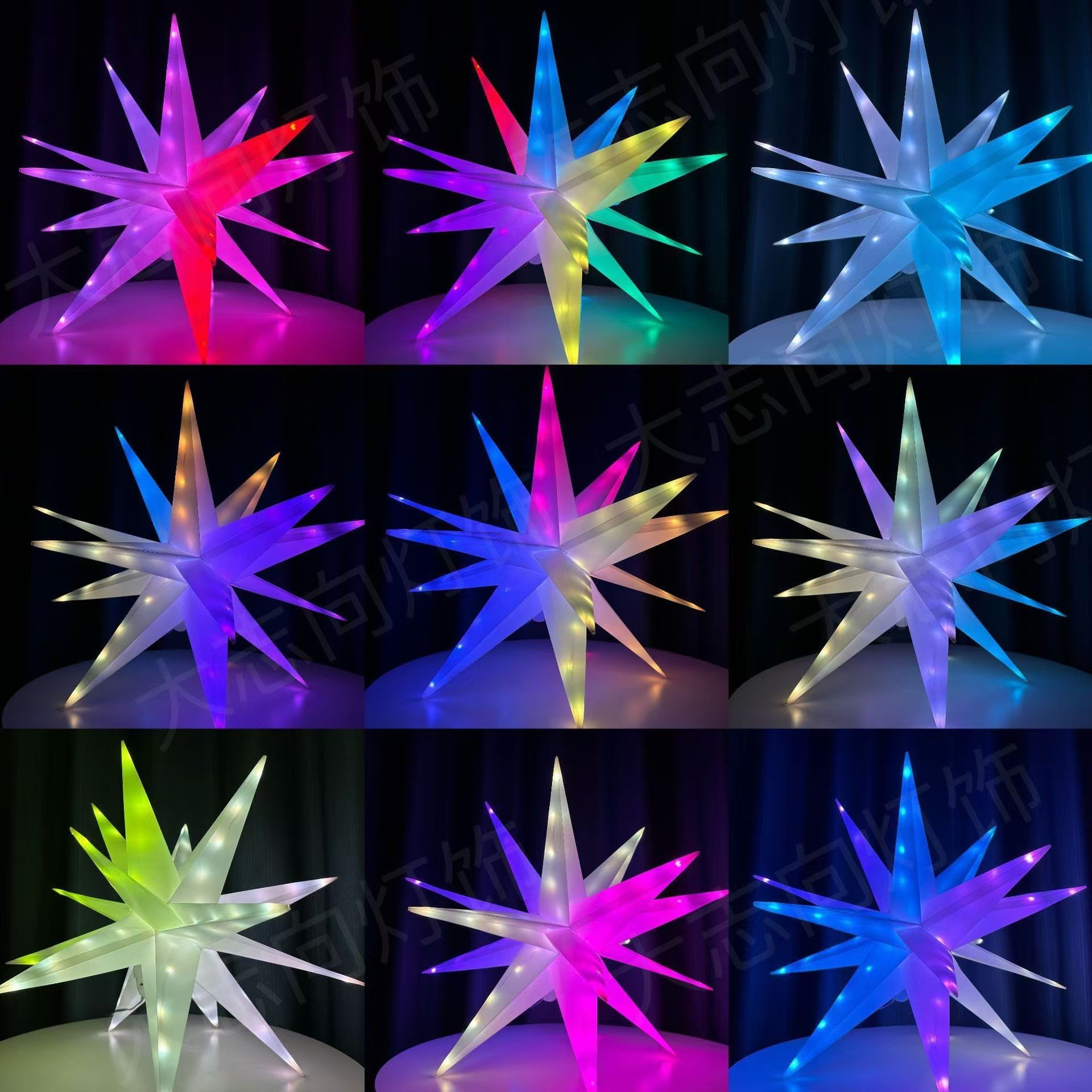 outdoor commercial Christmas gifts toys decorations USB bluetooth sparkler RGB LED Christmas tree Moravian Star motif lights