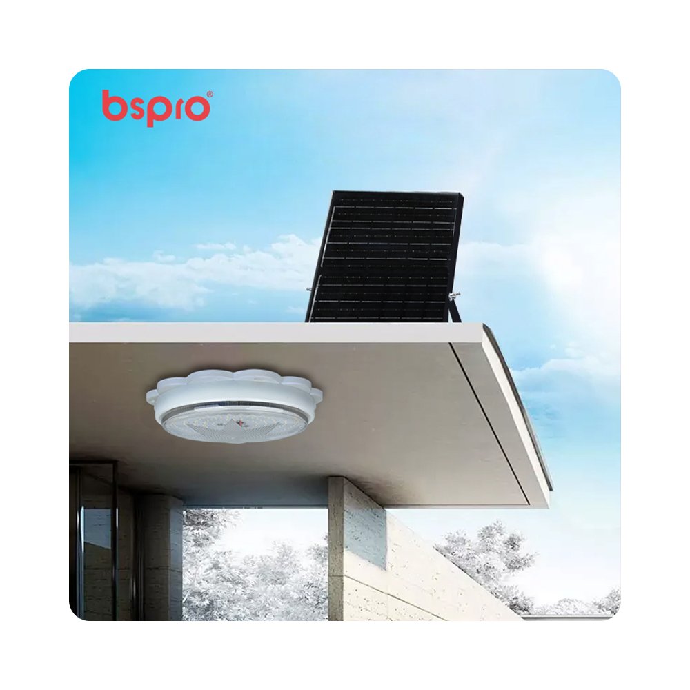 Waterproof Ip65 Outdoor Garden Indoor 200W Surface Mounted Intelligent Solar LED Ceiling Light With Remote Control