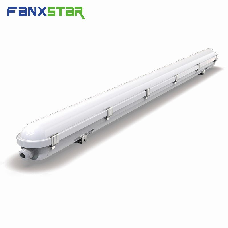 60W Indoor Ceiling Integrated LED Hanging Lights 2ft 4ft 5ft LED Linear Pendant Light with PIR Sensor For Construction Remodel