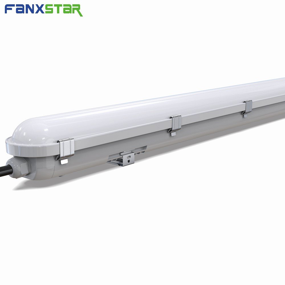60W Indoor Ceiling Integrated LED Hanging Lights 2ft 4ft 5ft LED Linear Pendant Light with PIR Sensor For Construction Remodel