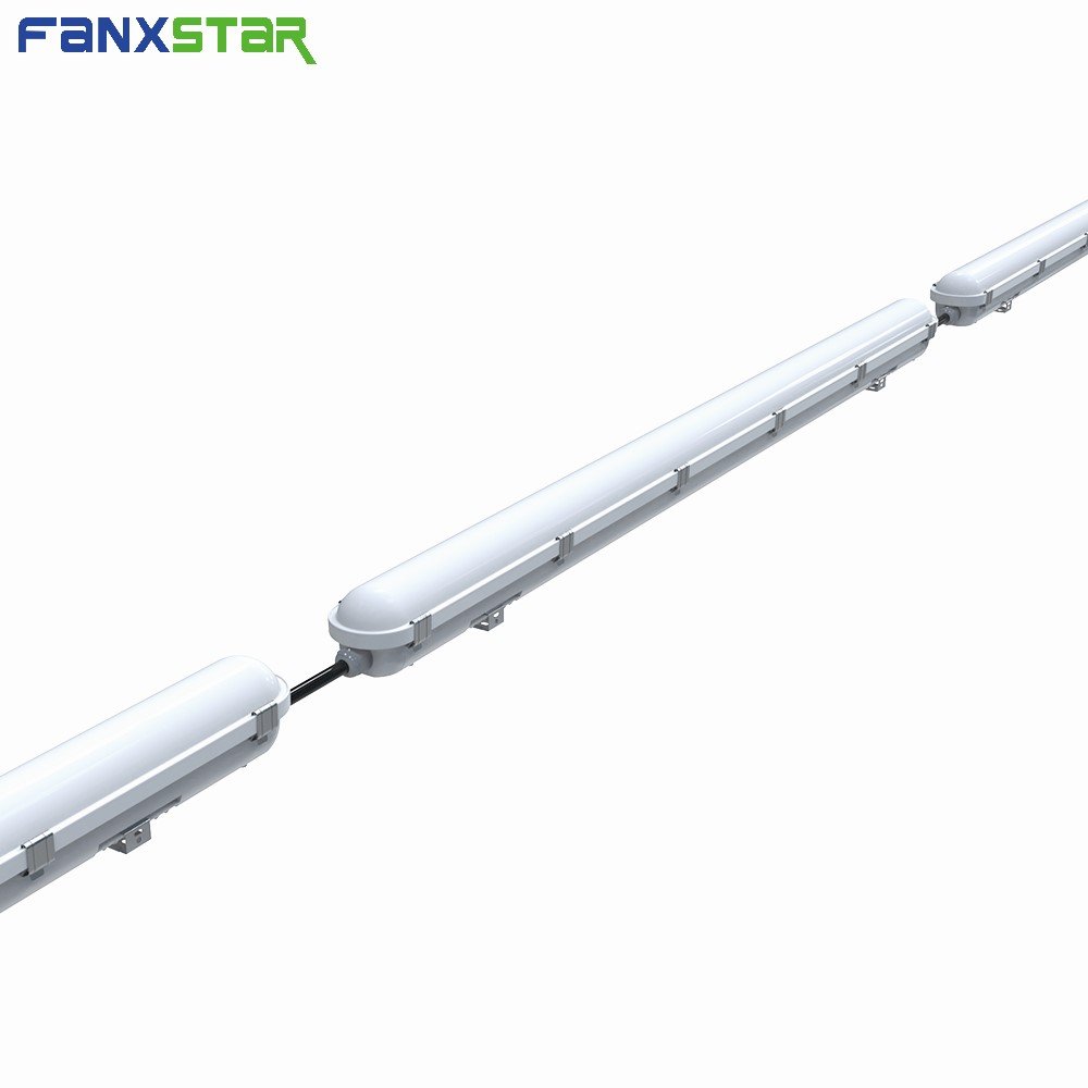 60W Indoor Ceiling Integrated LED Hanging Lights 2ft 4ft 5ft LED Linear Pendant Light with PIR Sensor For Construction Remodel