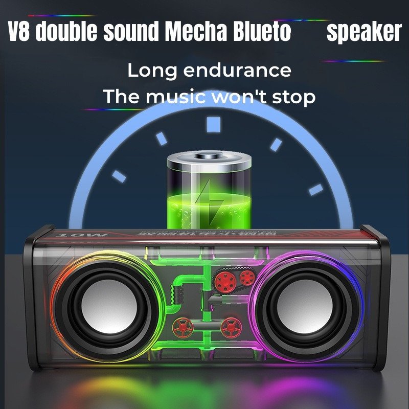 1800mah tws Bluetooth 5.3 wireless Speaker with IPX5 Waterproof Stereo Sound Portable Wireless Speaker for iPhone 15