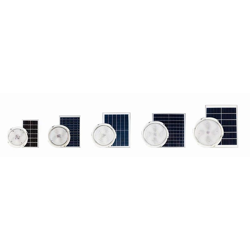 Round Dimmable Remote Control Home Hallway Indoor Outdoor Waterproof Solar Power Led Solar Ceiling Light Solar Garden Light