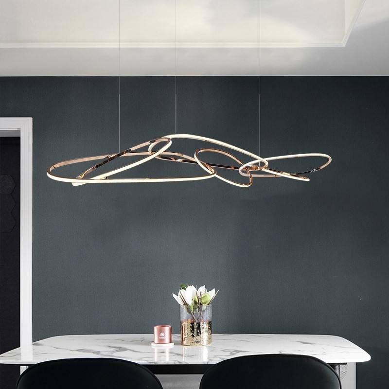 Hot Sale New Design Geometric light in gold Luxurious Decorative Round chandelier indoor for Dining Room Bathroom Bedroom