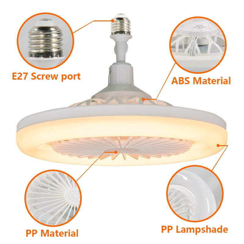 XinHua AC 85V~265V led 40w socket ceiling fan with socket light fan extension outdoor ceiling fan with light with e27 socket