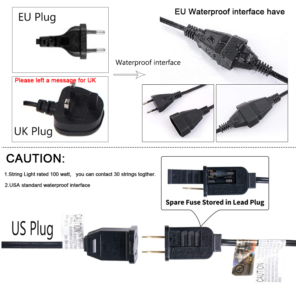 IP65 Outdoor G40 Led Backyard Party Patio Decorative Garland Wedding15m 25Led Edison Bulb Christmas String Lights