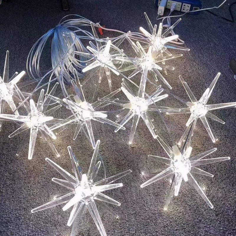Wedding Props Decoration Sea Urchin Led Light Hanging Ceiling Bubble Lamp Wedding Venue Decorative Lights