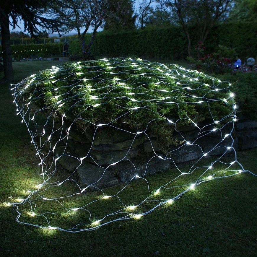 Blue Warm White 220V Ceiling LED Light Net Christmas Wedding Party Decorate Mesh Light Outdoor Net Fairy Light Customize