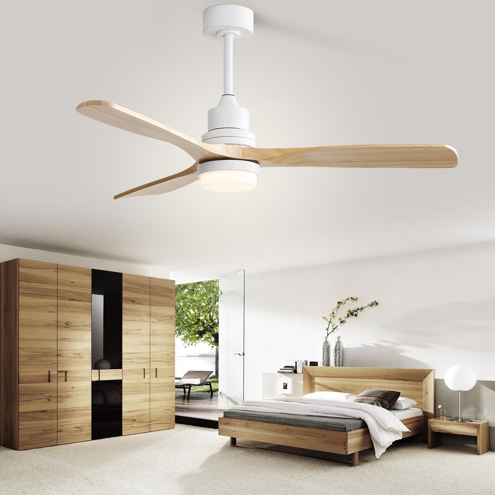 Smart Energy-Saving Ceiling Fan 52 Inch Extra Large Luxury Ceiling Fan Outdoor Gazebo Ceiling Fan