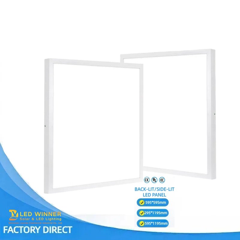 Color Ip44 Surface 295*595 600*600 Panel Iron Mounting Decoration Ceiling Led Light For Home