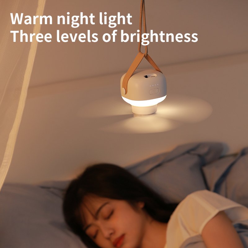 Camping Fan with LED Light Portable Tent Fan USB Rechargeable Camping Lantern with Ceiling Fan Outdoor