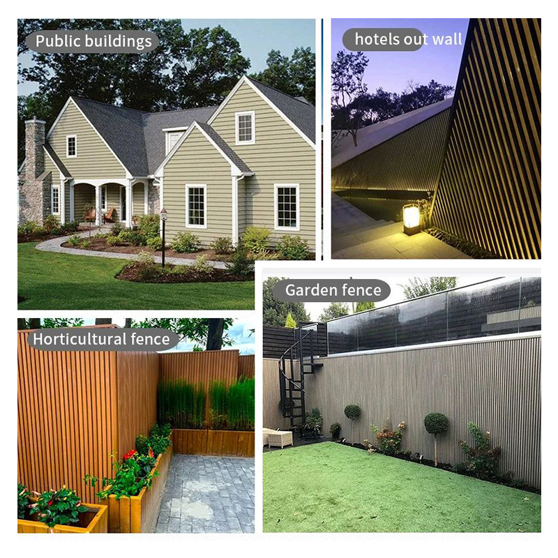 Apolloxy 219mm*26mm Outdoor Co-Extrusion WPC Wall Panel Cladding Wall Fence