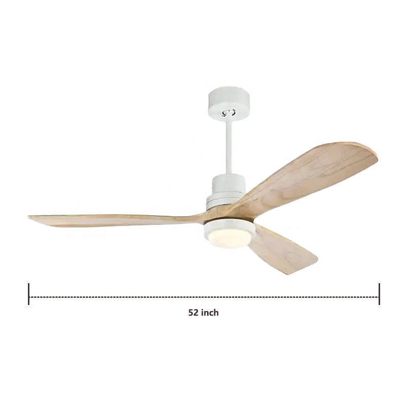 6 Speeds Reversible Dc Motor Modern Ceiling Fan Light Low Noise Wooden Blades Decorative Fan Ceiling