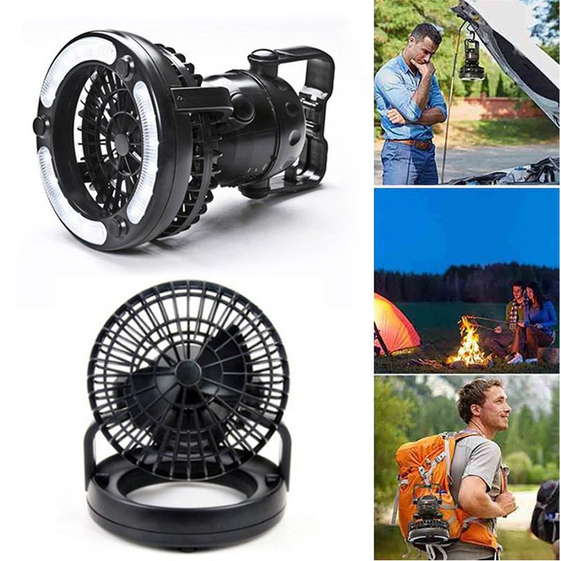 SENKAI Hot sale Black Portable fan light LED camping tent light camping lighting outdoor Outdoor trip camping barbecue