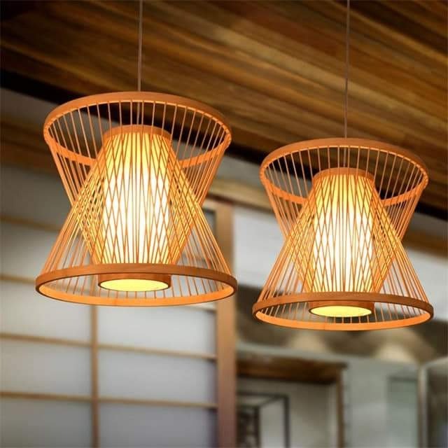 Hot Selling Boho Style Handicraft Bamboo Lampshade Rattan Lamp Shades Chandelier Lamp Home Decor Outdoor Garden From Vietnam