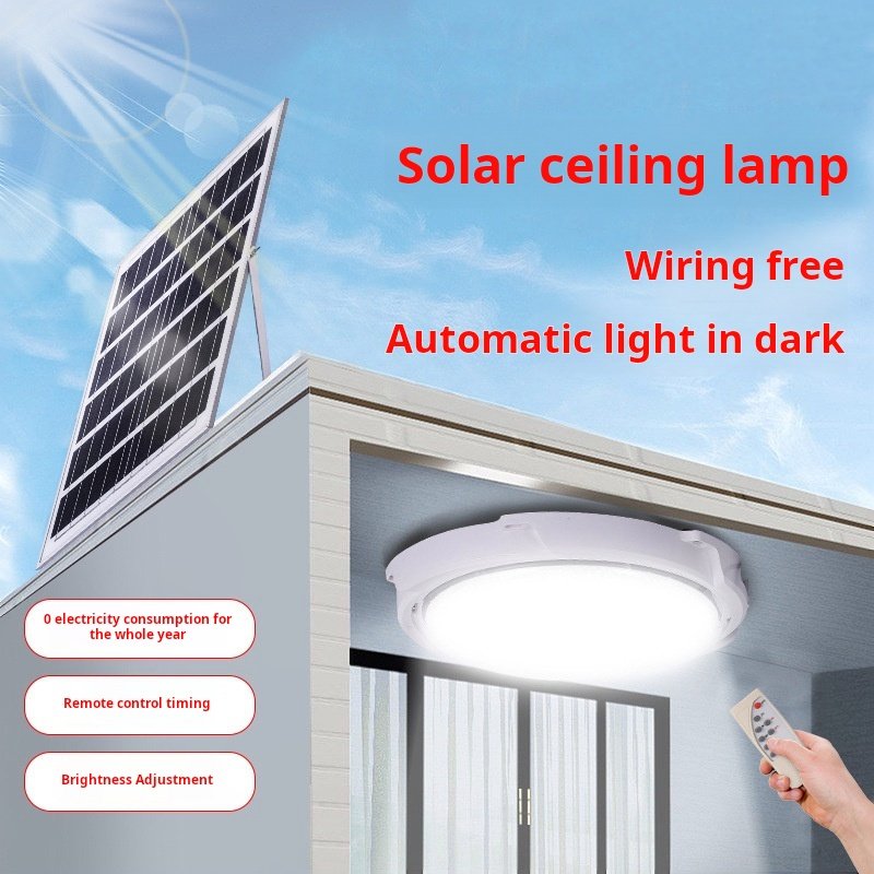 High Brightness Waterproof Remote Control 100W 200w 300w 400w 500w Indoor and Outdoor Solar Ceiling Light