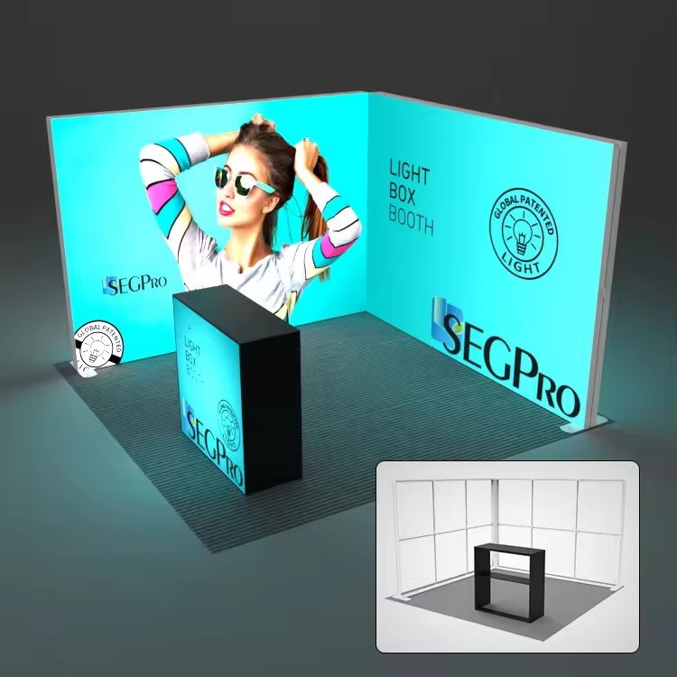 Floor-to-ceiling UV soft film headlight box double-sided card cloth indoor and outdoor LED billboard vertical movable