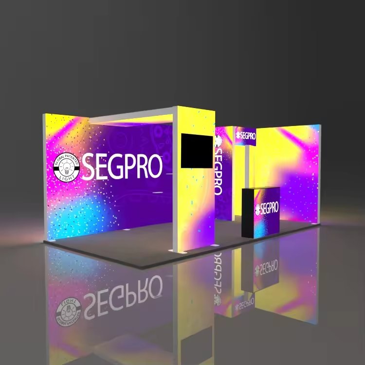 Floor-to-ceiling UV soft film headlight box double-sided card cloth indoor and outdoor LED billboard vertical movable