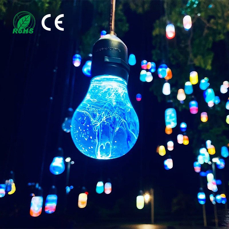 Creative LED Wishing Lamp Outdoor Shopping Malls Park Festival Fantasy Decoration Tree Pendants Colorful Glass Light