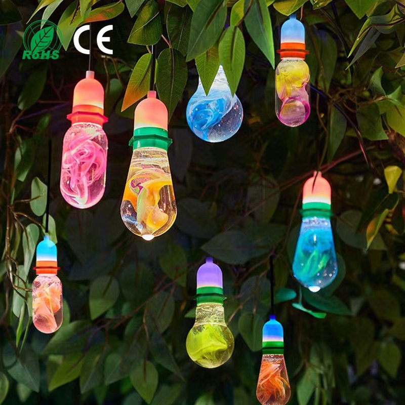Creative LED Wishing Lamp Outdoor Shopping Malls Park Festival Fantasy Decoration Tree Pendants Colorful Glass Light