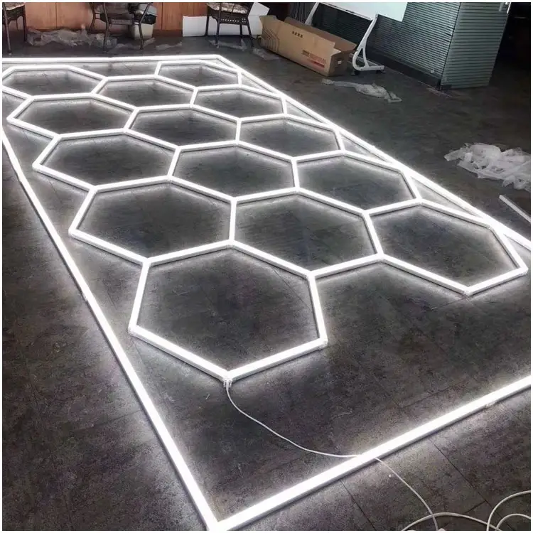 Direct Factory Sale 110V White/Warm White LED Light Hexagonal Design for Garage Ceiling AC Power Supply