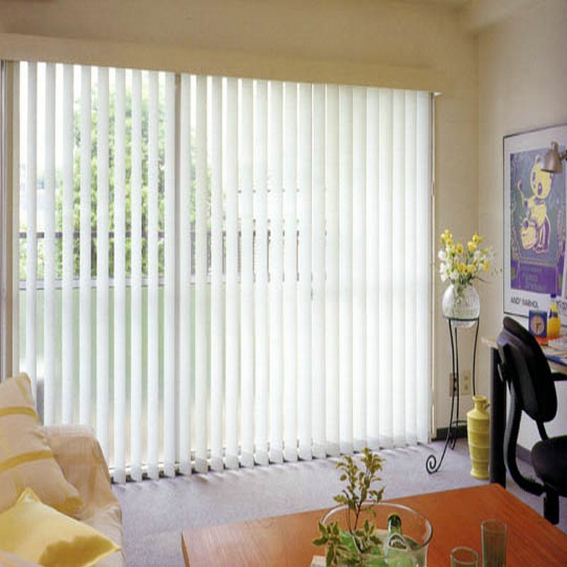 Factory Ready Made Outdoor 100% Polyester Vertical Blinds Slats Motorized Roller Sheer Shades