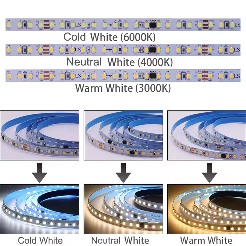 Chasing Light Running Water 2835 SMD DC24V WS2811 120Leds/M White Red Green Blue Purple Golden LED Strip for Wedding Scene