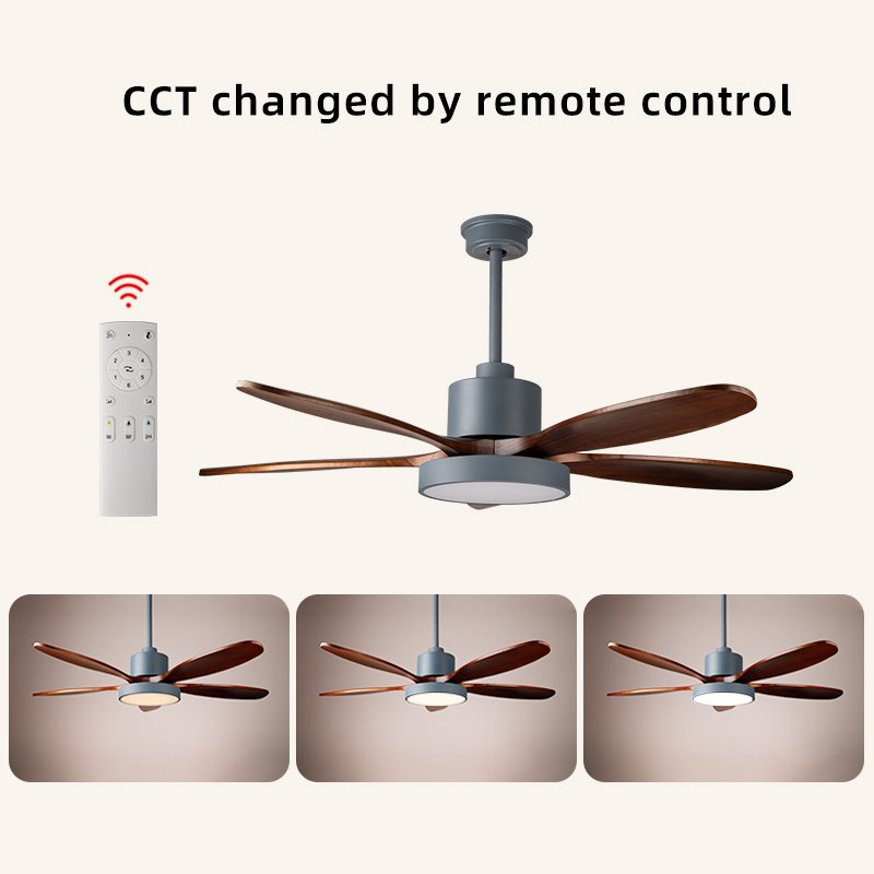 52 Inch Ceiling Fan Decorative DC35W Remote Control solid wood Large Modern Bldc Ventilador De Techo Ceiling Fan