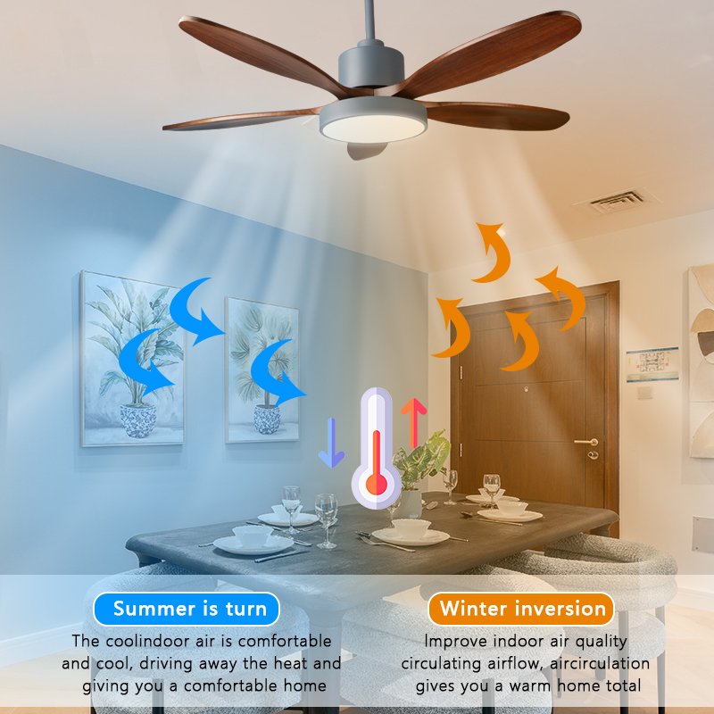 52 Inch Ceiling Fan Decorative DC35W Remote Control solid wood Large Modern Bldc Ventilador De Techo Ceiling Fan