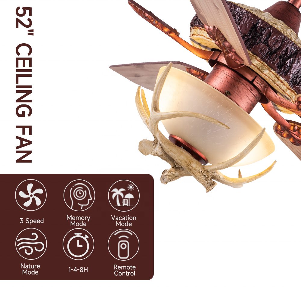 52" modern orient ceiling fan light plywood BLDC remote ceiling fan with lamp odern ceiling fan