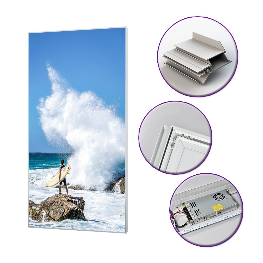Custom Logo Advertising Round Lightbox Signage Outdoor Business Shop Sign Lights Led Fabric Light Box Bright Sign
