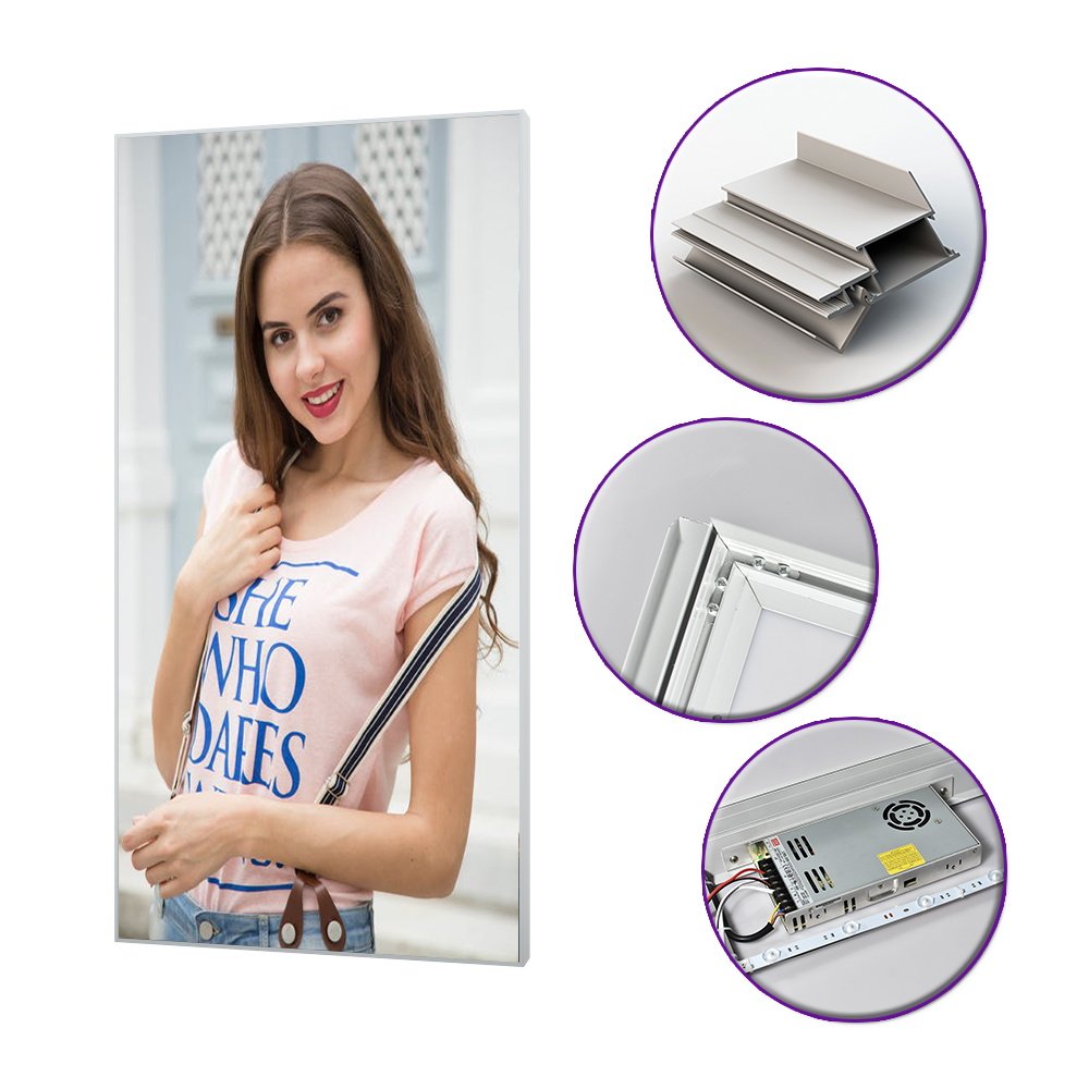 Custom Logo Advertising Round Lightbox Signage Outdoor Business Shop Sign Lights Led Fabric Light Box Bright Sign