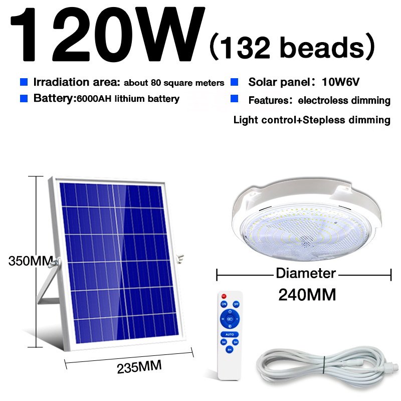 150w 200w 300w warm lawn led outdoor waterproof garden lights solar ceiling light