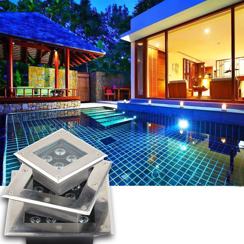 4W RGB LED Underground Light Buried Recessed Floor Ground Yard Path Landscape Lamp Square Led underground light