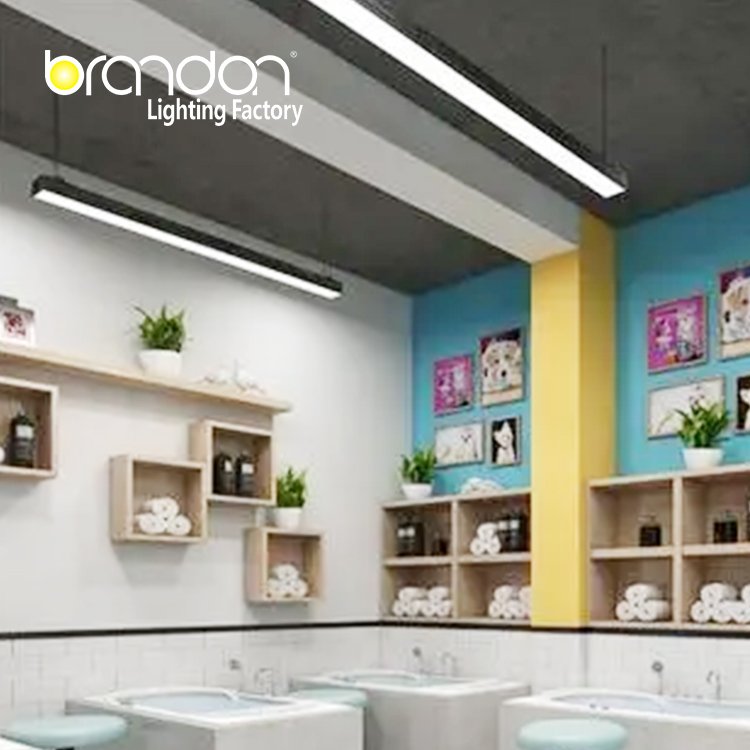 Brandon Wholesale Price Wall Lamp Outdoor Aluminum Profile Ce Ul Dlc Listed Ceiling Shop Office Led Linear Light