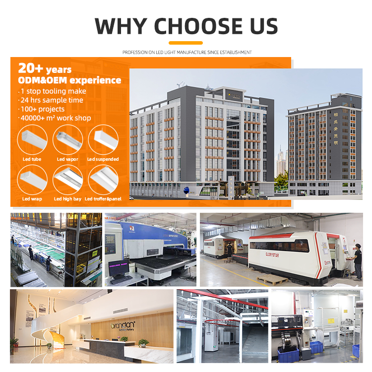 Brandon Wholesale Price Wall Lamp Outdoor Aluminum Profile Ce Ul Dlc Listed Ceiling Shop Office Led Linear Light