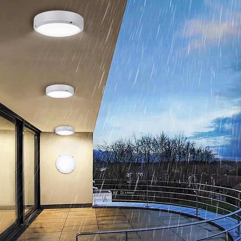 IP65 Ceiling Light 30W Round Waterproof Wall Mounted LED Wall Lamp Project Outdoor LED Bulkhead Light with Sensor