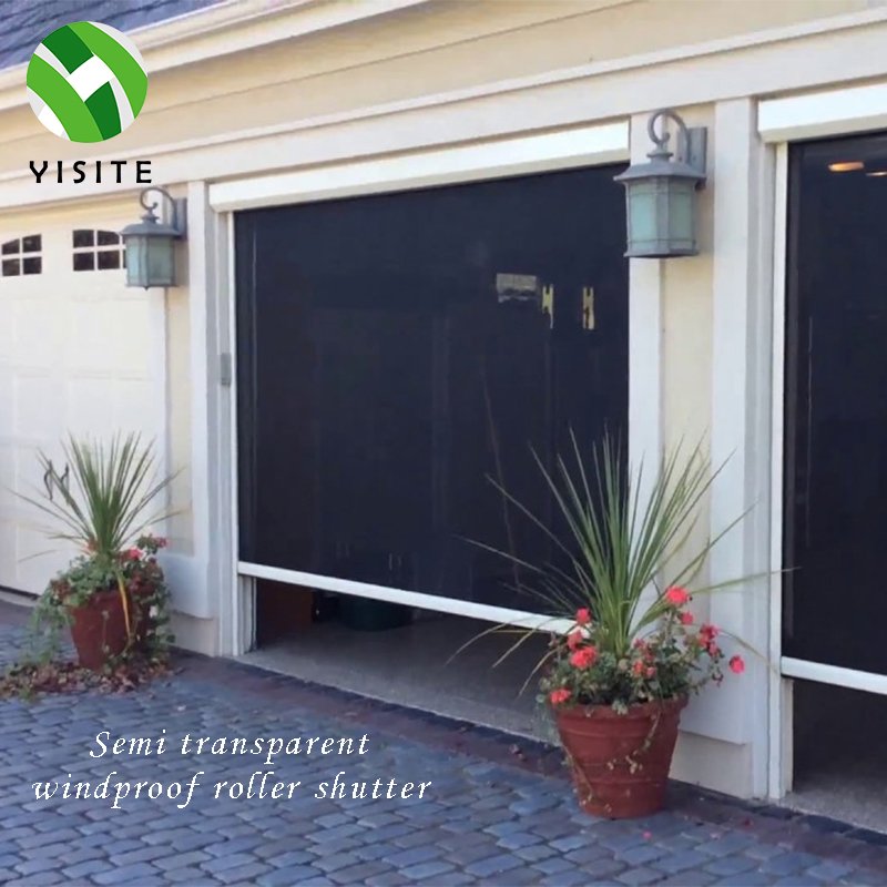 Outdoor New Design Spring roller Blinds Ziptrack Windproof blinds shades cordless Pull and Push roller blinds curtains