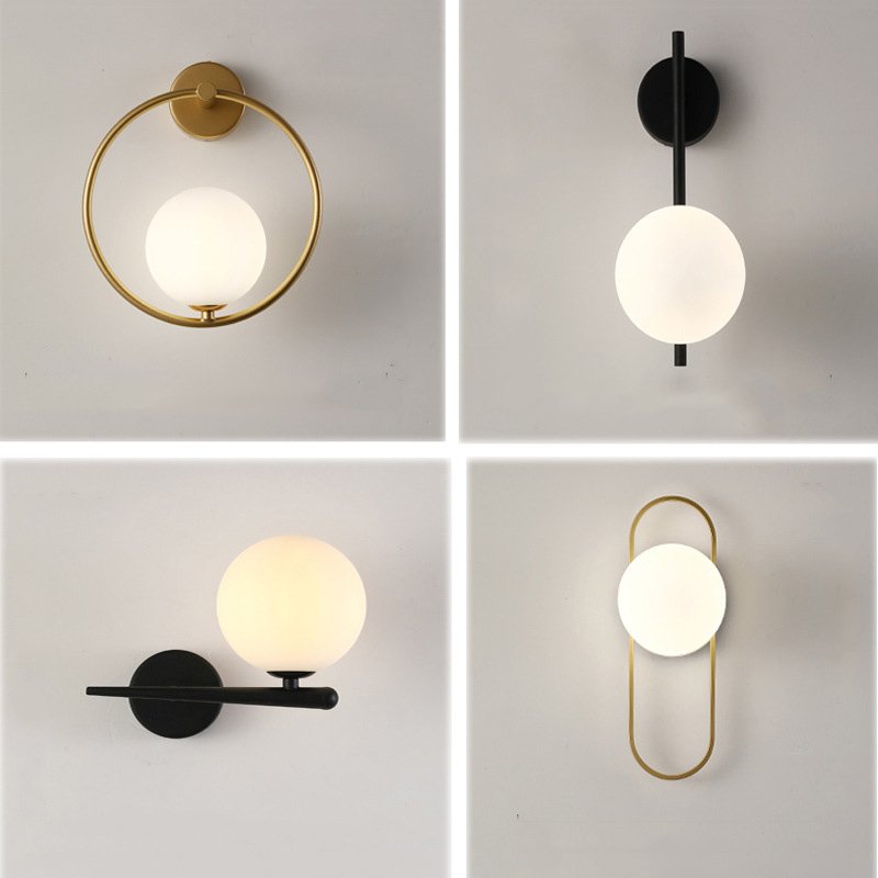 Timjay 7w G9 Bulb Wall Sconce for Home Nordic Glass Ball LED Wall Light Living Room Interior Bedroom LED Wall Lighting lamp