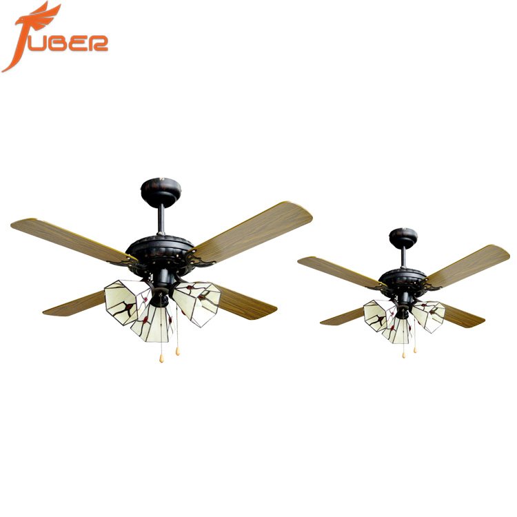 Juber 2023 Hot selling classic luxury style 42 inch ceiling fan chandelier with led light with remote