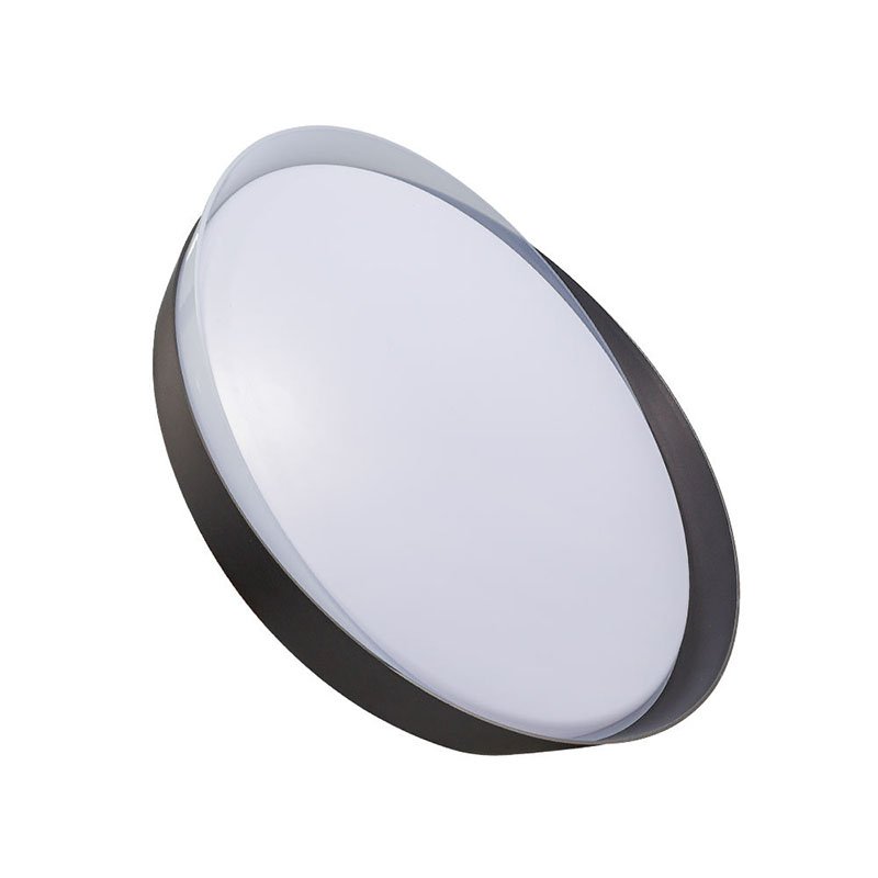 Modern Style Outdoor Roof Black Metal Round Bluetooth Living Room Ceiling Light 16 W