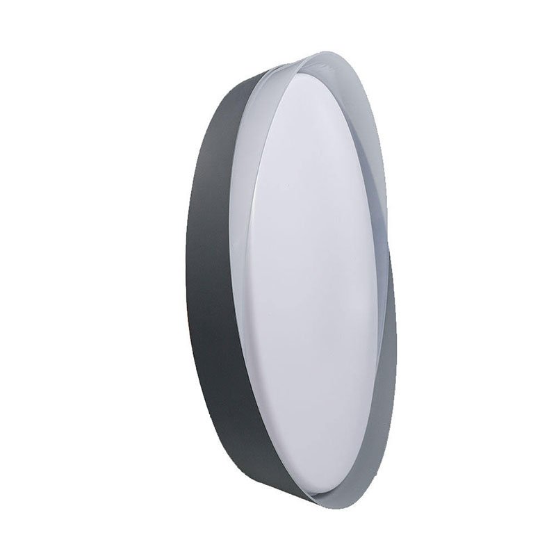 Modern Style Outdoor Roof Black Metal Round Bluetooth Living Room Ceiling Light 16 W