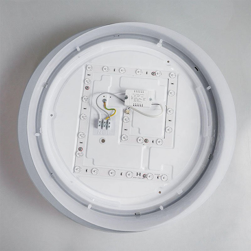 Modern Style Outdoor Roof Black Metal Round Bluetooth Living Room Ceiling Light 16 W