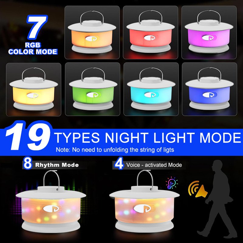 2024 new JSK-L20 RGB outdoor camping light waterproof light strips 10m ultra-long RGB string lamp Portable outdoor camping