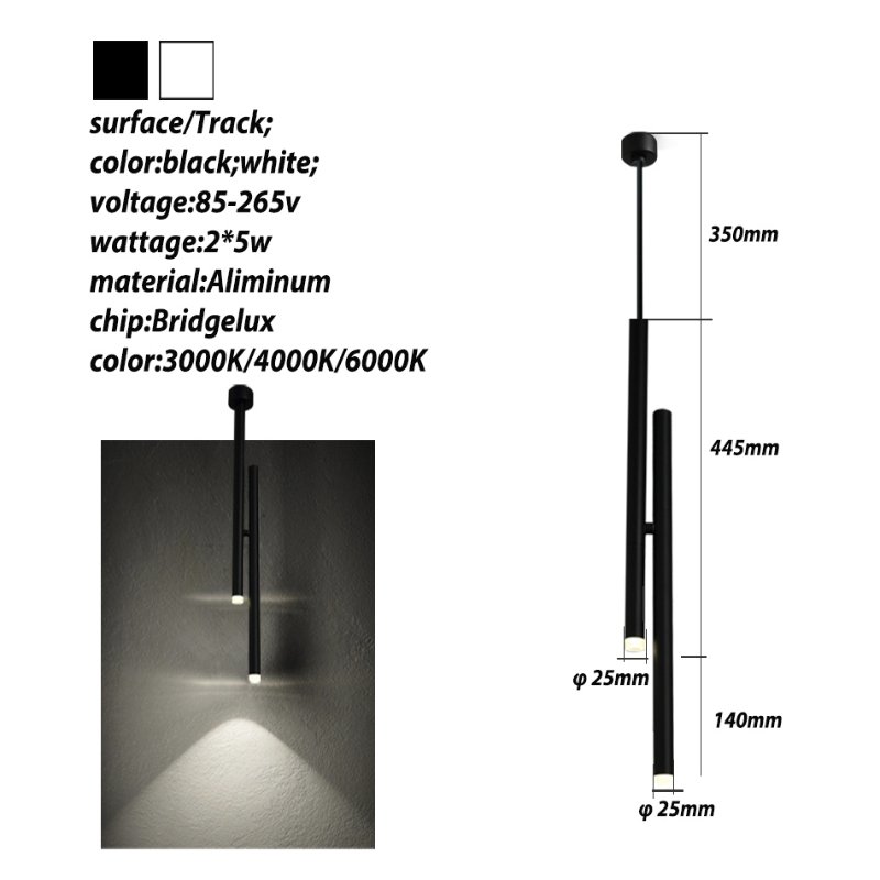 Led Ceiling spots 2*5W double adjustable angle spot light decorations for indoor outdoor home office bedroom interior lighting
